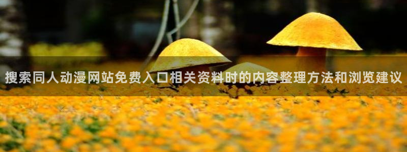 歪蛙漫:搜索同人动漫网站免费入口相关资料时的内容整理方法和浏览建议配图